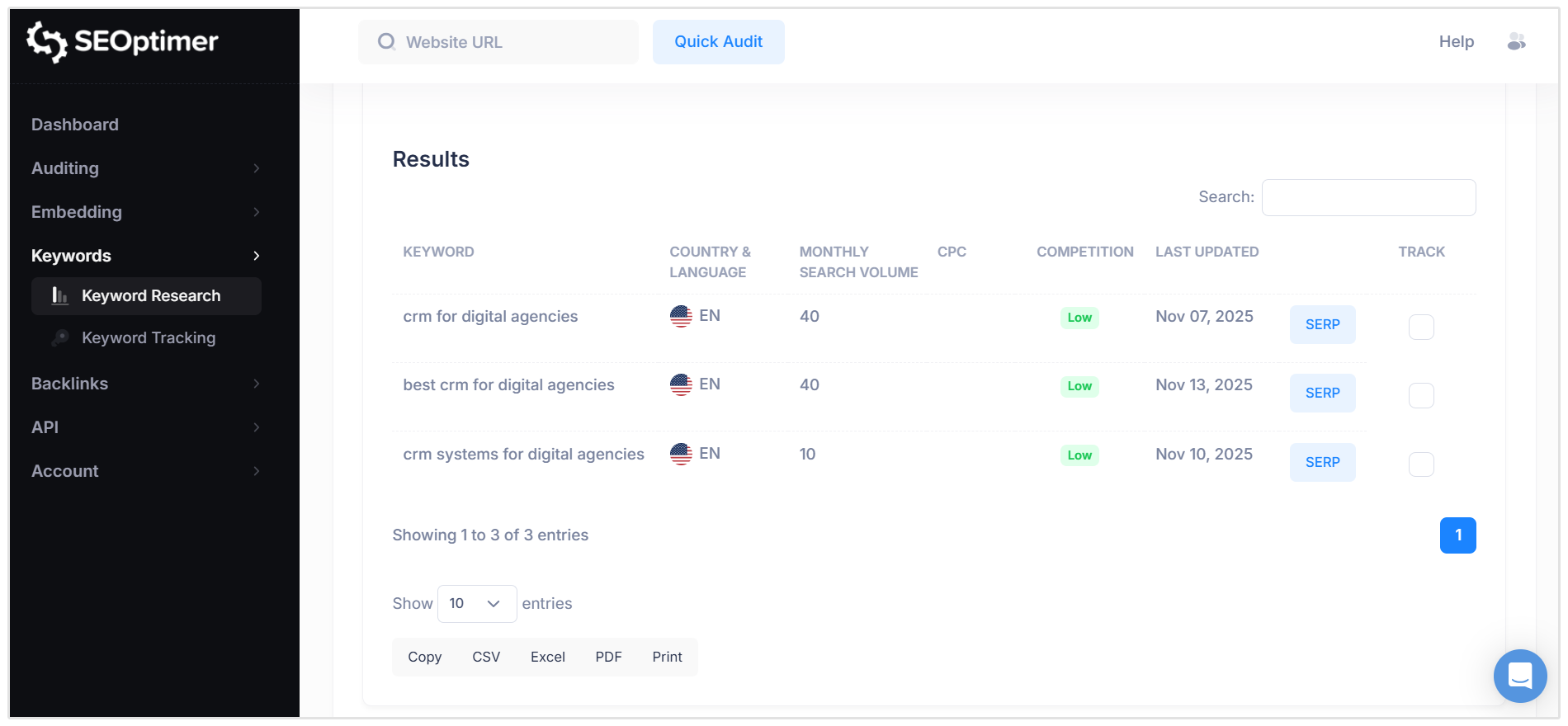 herramienta de investigación de palabras clave